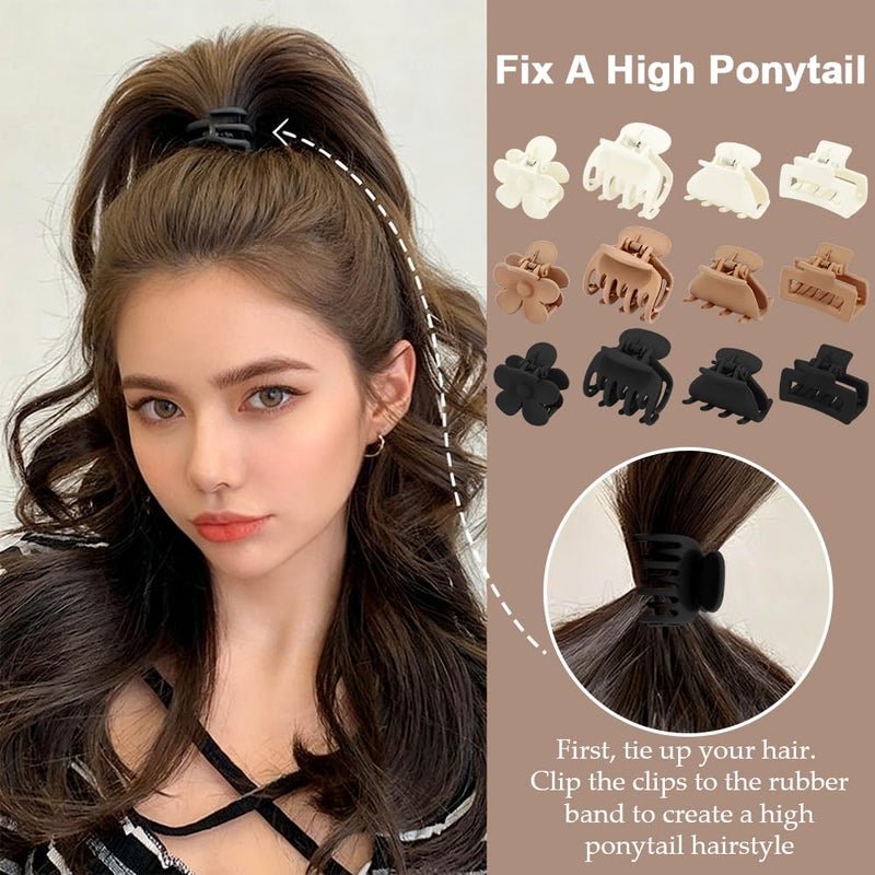 Ahoney 12Pcs Small Hair Clips for Women Girls 0.98" Mini Claws Clips for Thin Thick Hair No-slip Jaw Clips - Image 3